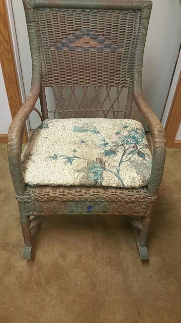 Antique Wicker Rocking Chair (1 of 3)