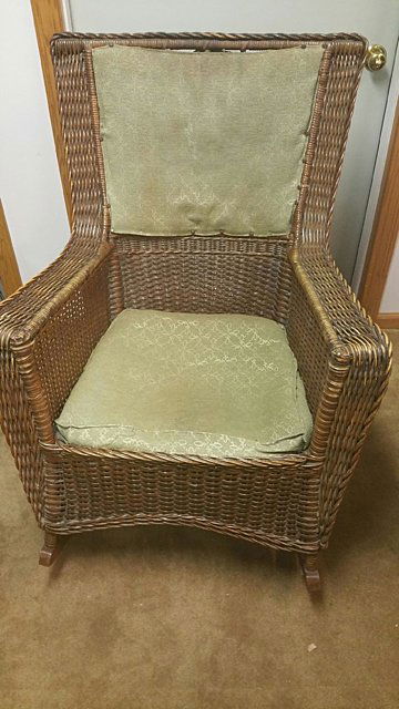 Antique Wicker Rocking Chair (1 of 6)