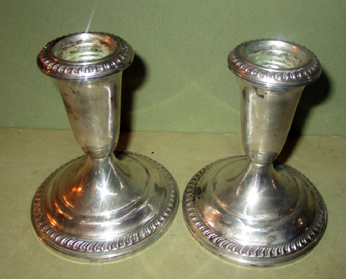 Pair of Sterling Candle Holders (1 of 1)
