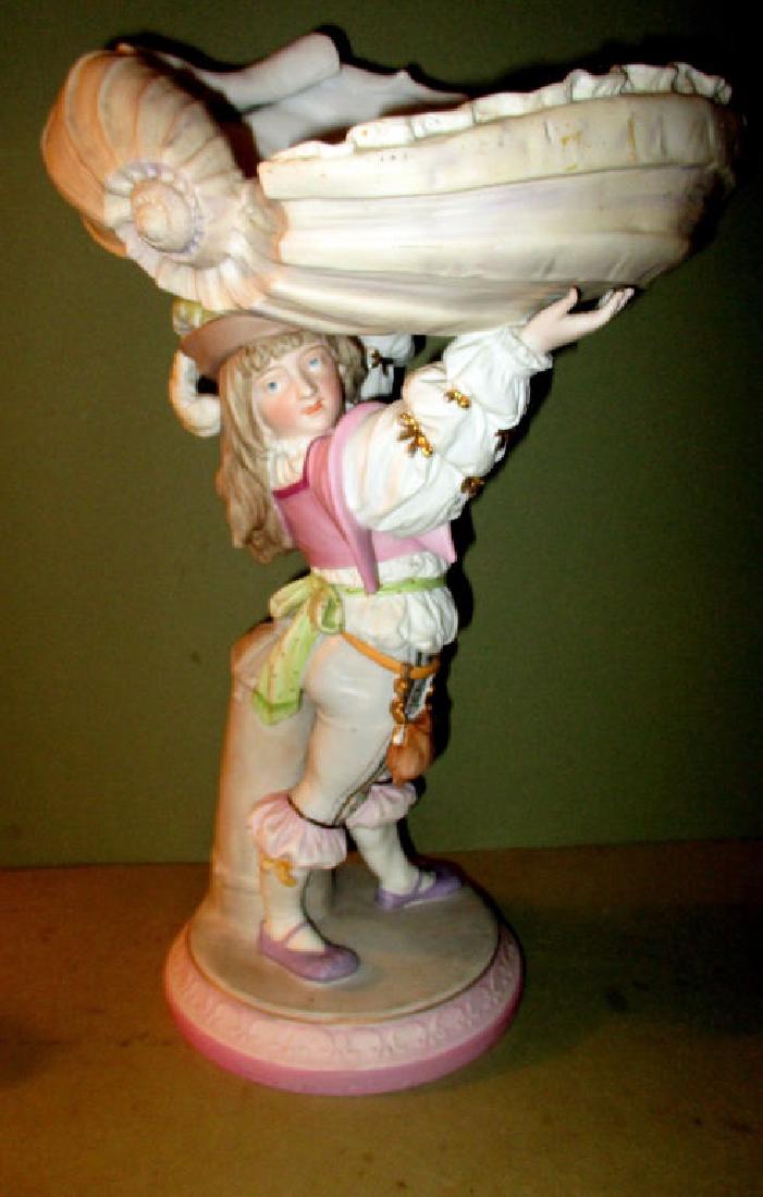 Large French Bisque Porcelain Compote (1 of 2)