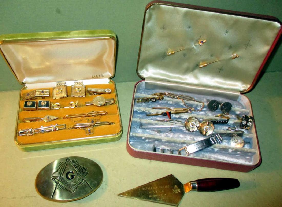 Two Jewelry Boxes of Men's Cufflinks & Tie Pins (1 of 1)