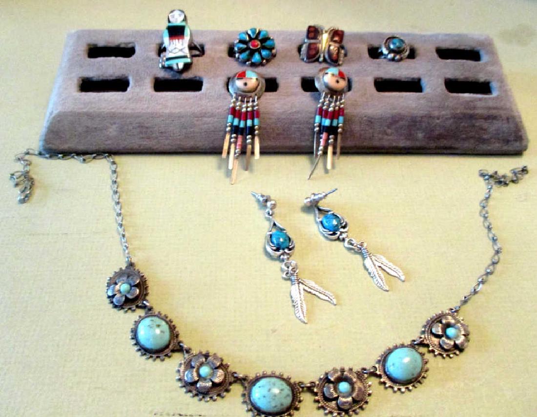 Lot of Silver and Turquoise Jewelry (1 of 1)