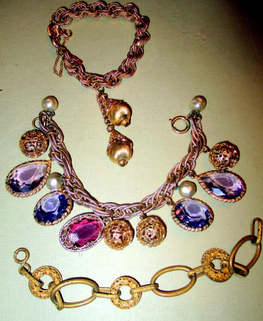 Three Vintage Costume Bracelets (1 of 1)