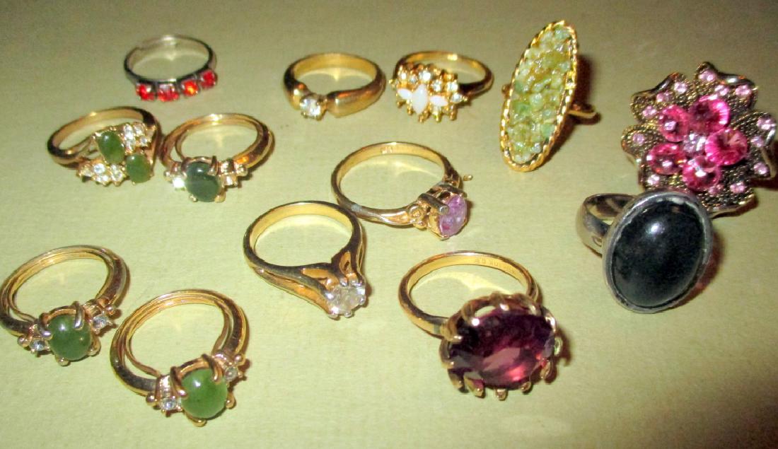 Lot of Vintage Costume Rings (1 of 1)