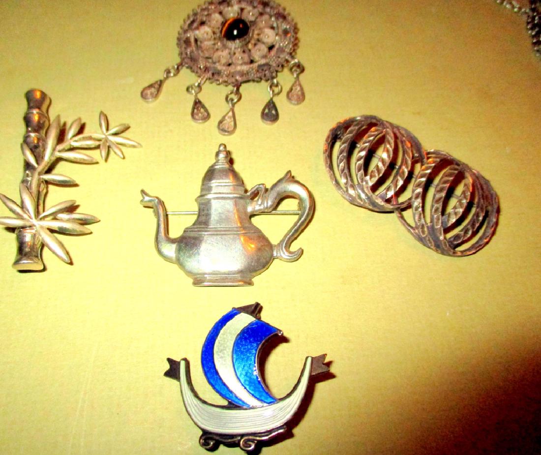 Five Sterling Lady's Pins (1 of 1)