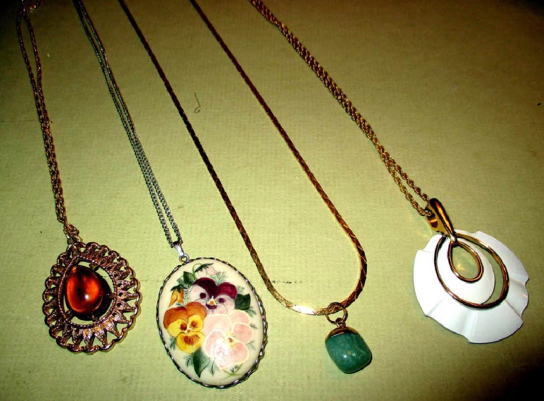 Four Vintage Pendants and Chains (1 of 1)