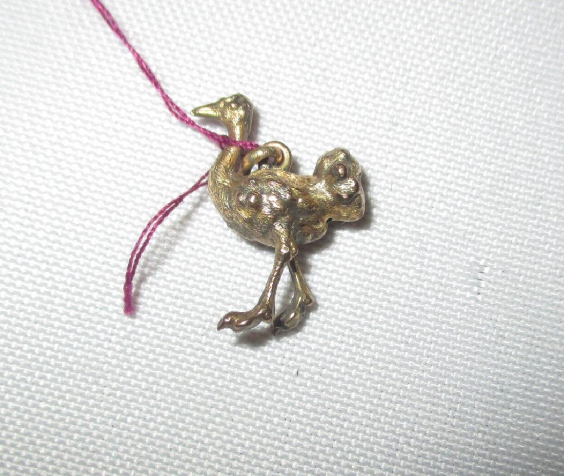 9K Gold Charm in Ostrich Motif (1 of 1)