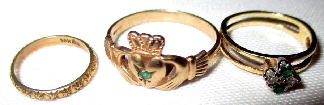 Lot of Three Gold Rings (1 of 1)