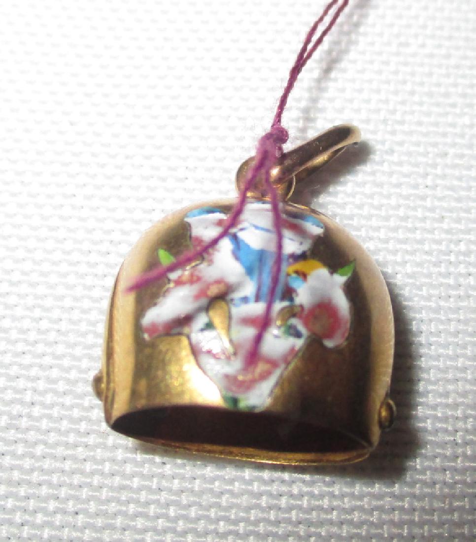 9k Gold Charm with Enamel Work (1 of 2)