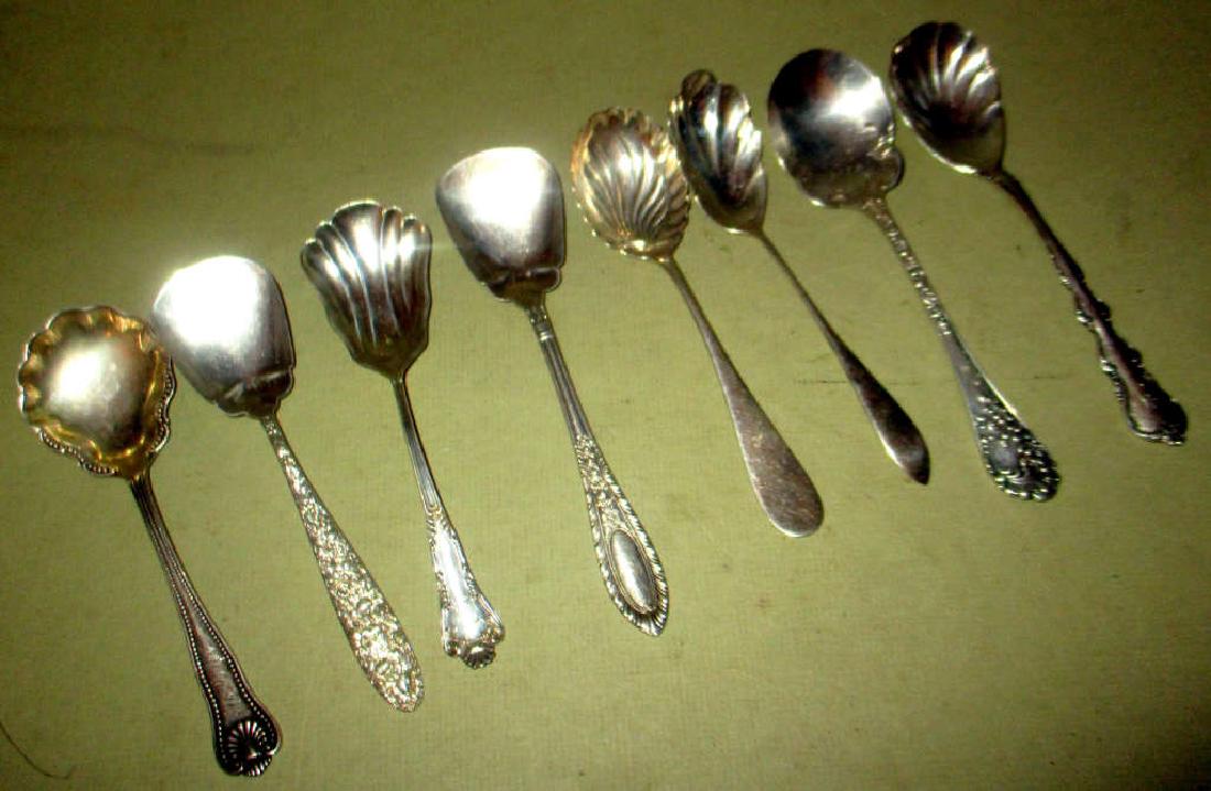 Lot of 8 Sterling Sugar Spoons (1 of 1)