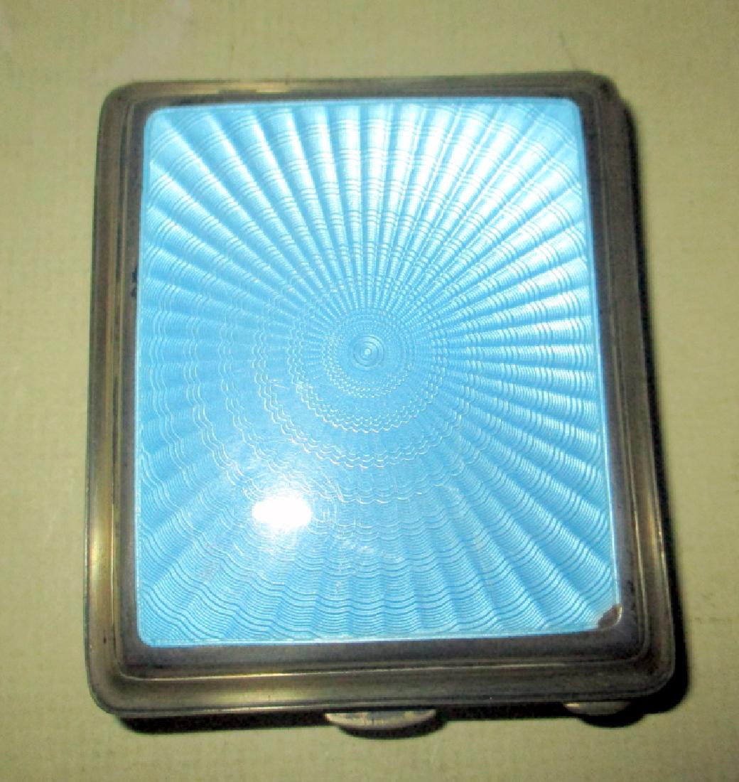 Tiffany Sterling & Enamel Travel Clock (1 of 3)