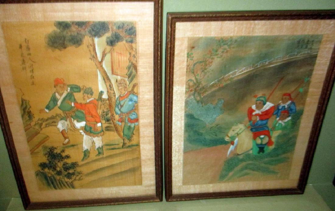 Two Chinese Paintings on Silk (1 of 3)