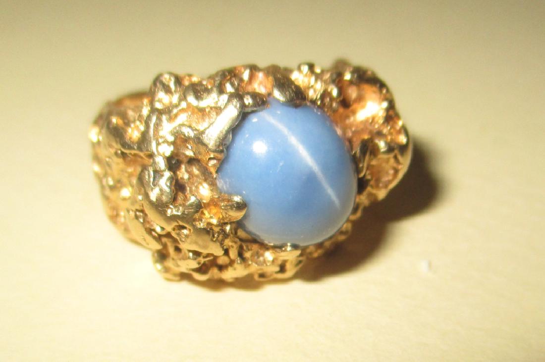 Man's 14k Gold Ring w/ Star Sapphire (1 of 2)