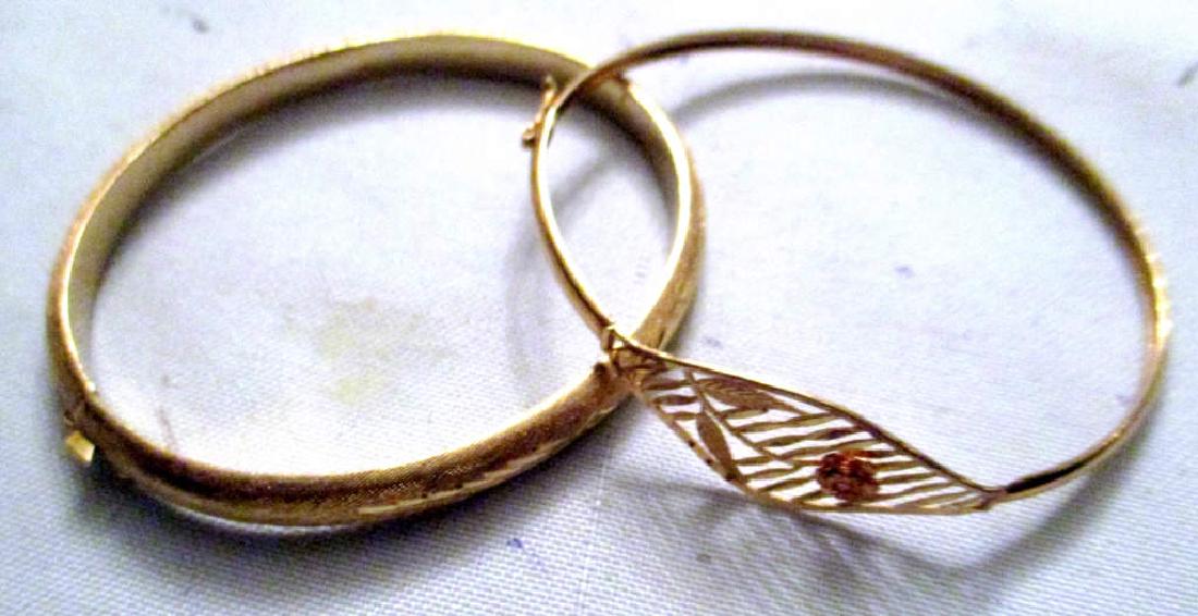 Two Gold Bangle Bracelets (1 of 1)