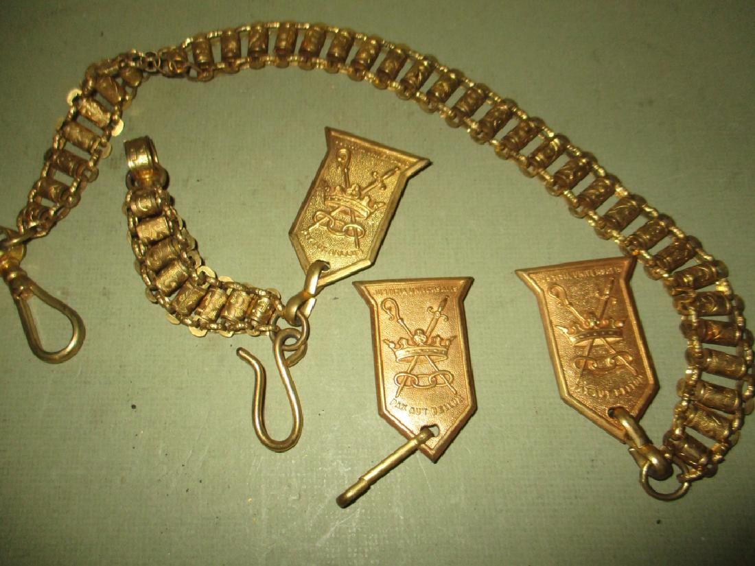 Lot of Three Odd Fellow Sword Chains (1 of 1)
