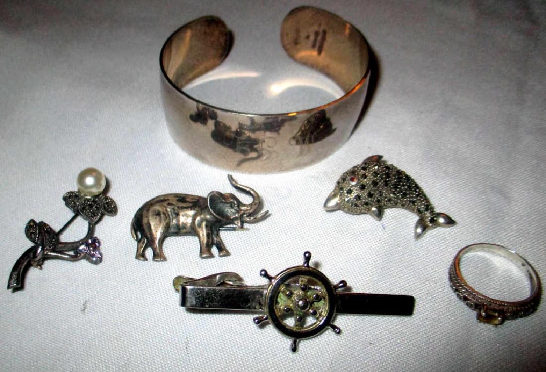 Six Piece Lot of Vintage Sterling Jewelry (1 of 1)
