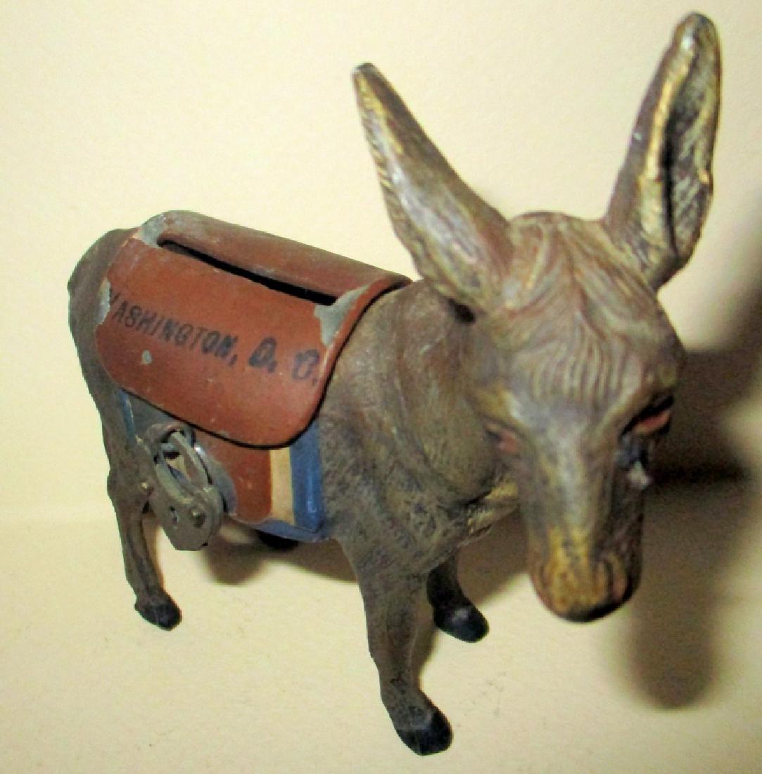 19th Century Democratic Donkey Penny Bank (1 of 2)