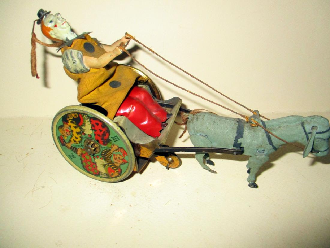 German Lehmann Marke Kicking Donkey Clown Tin Toy (1 of 3)