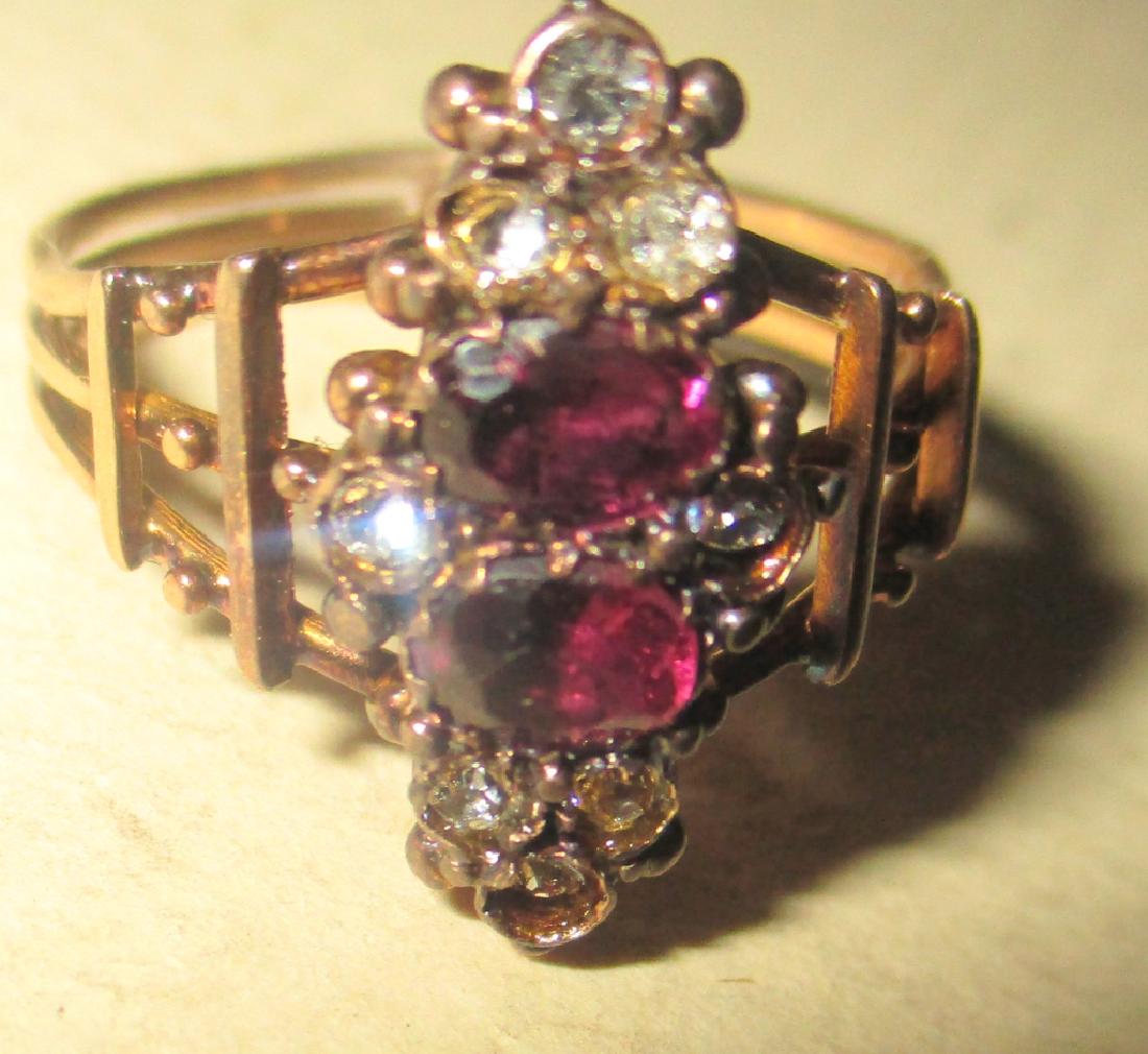 Victorian Lady's 14 KT Gold Ring with Stones (1 of 2)