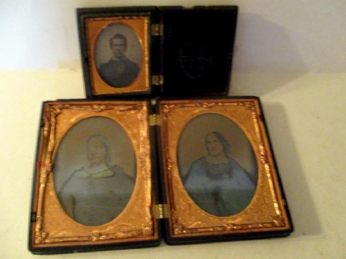 Two Gutta Percha Case w/ Dageurreotype/Ambrotype (1 of 2)