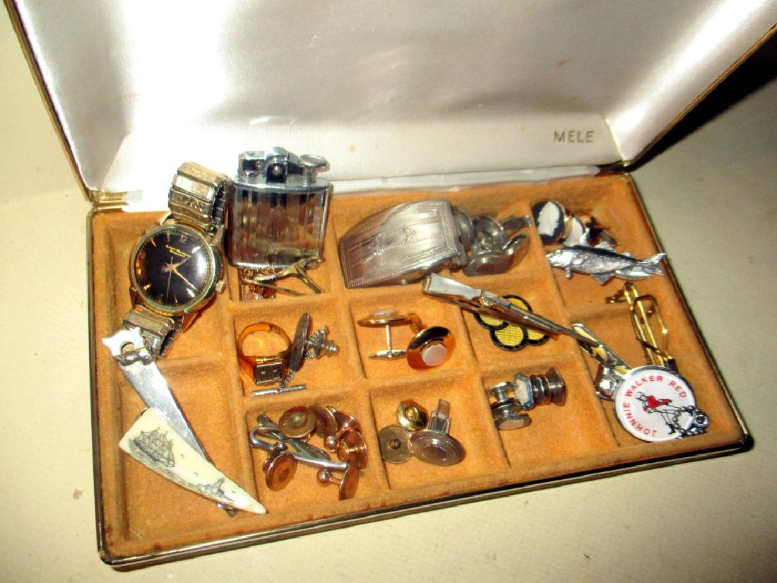Miscellaneous Box Lot of Men's Cufflinks, Etc (1 of 1)