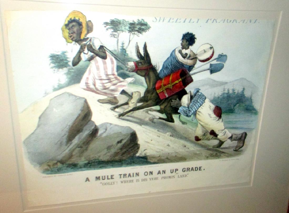 Currier & Ives Advertising Litho Mule Train (1 of 2)