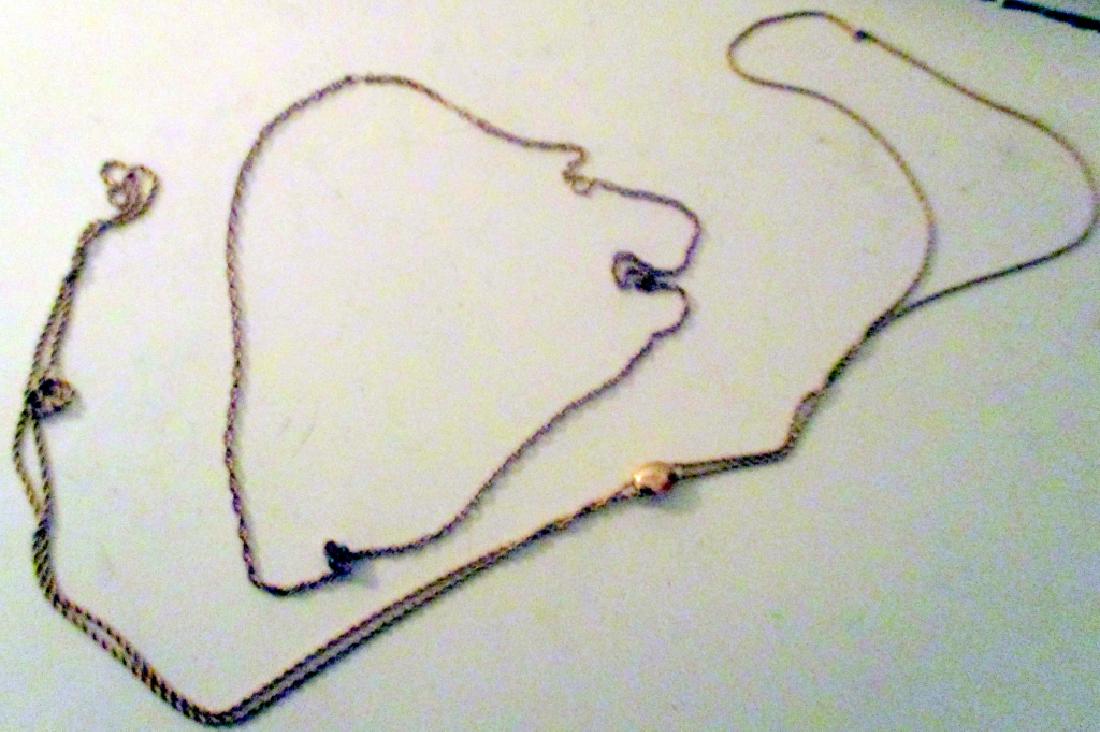 Two 10K Gold Lady's Slide Chains (1 of 3)