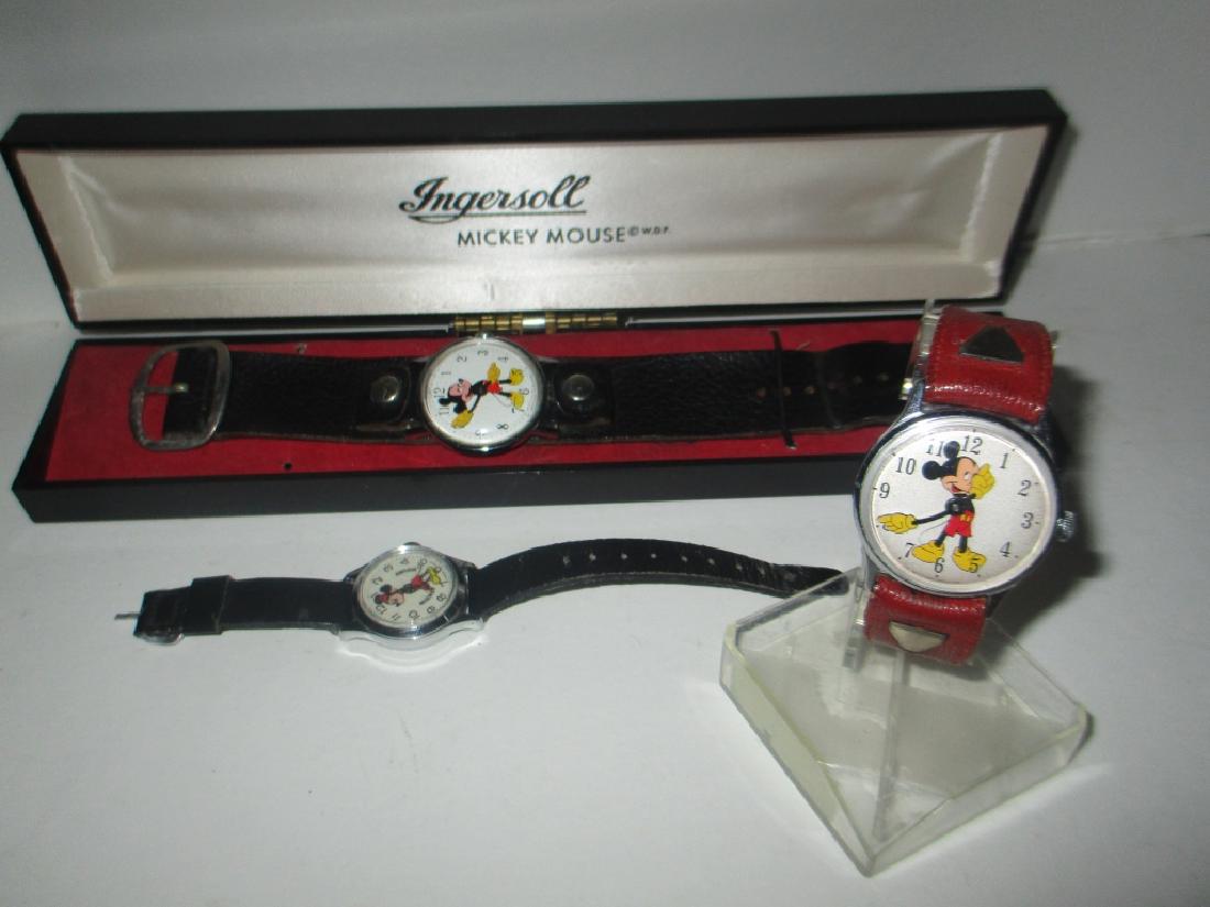 Lot of Three Vintage Mickey Mouse Watches (1 of 2)