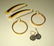Three Pairs of 14K Yellow Gold Earrings
