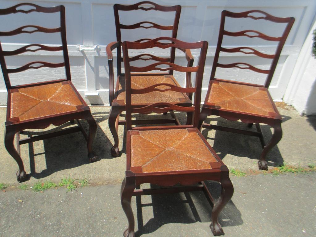 Set of Five Chippendale Style Chairs (1 of 1)