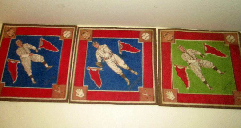 Three Brooklyn Felt Tobacco Baseball Blankets (1 of 1)