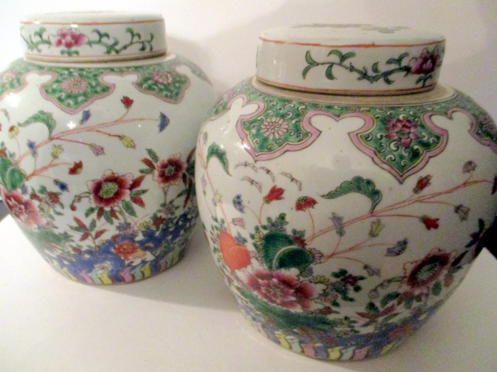 Pair of Chinese Covered Ginger Jars (1 of 3)