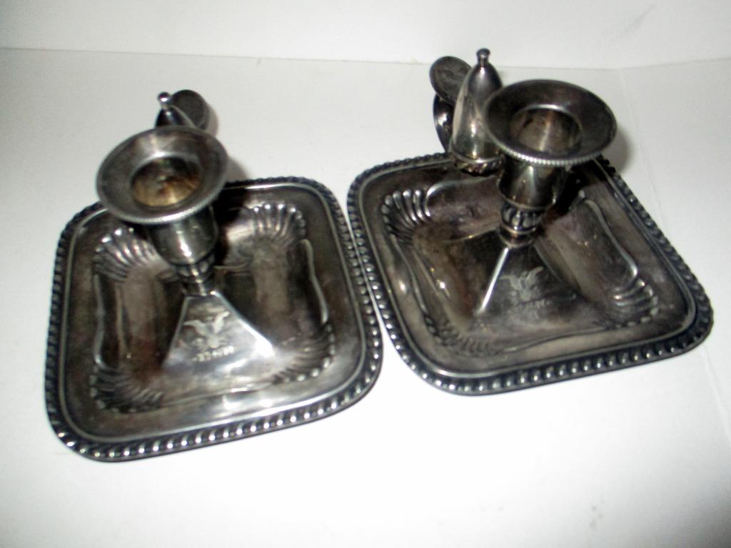 Pair of Post Civil War US Navy Candlesticks (1 of 2)