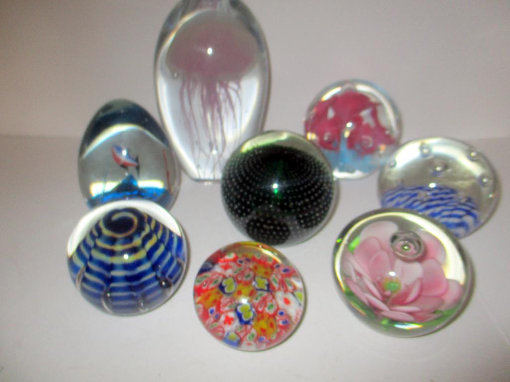 Collection of Eight Glass Paperweights (1 of 3)