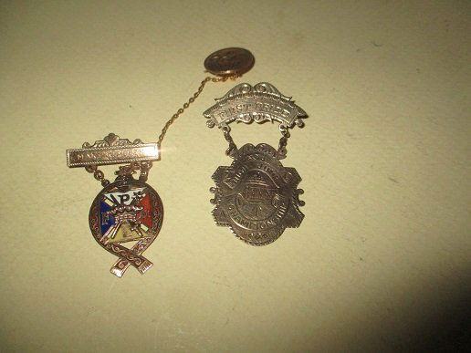 Two 10k Gold Medals: Two tested 10K gold medals, One is a high School High Jump award and the other is a woman's organization? medal, Good condition, Approx. weight is 6 dwt