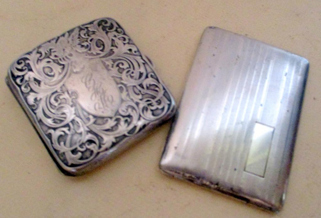 Two Vintage Sterling Cigarette Cases (1 of 1)