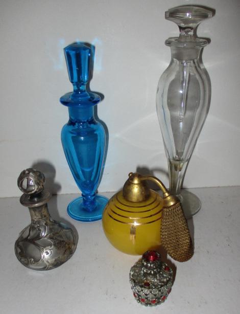 Lot of 5 Vintage Perfume Bottles (1 of 1)