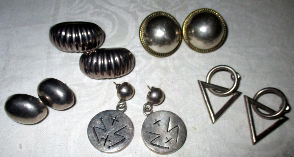 Five Pair of Sterling Earrings (1 of 1)