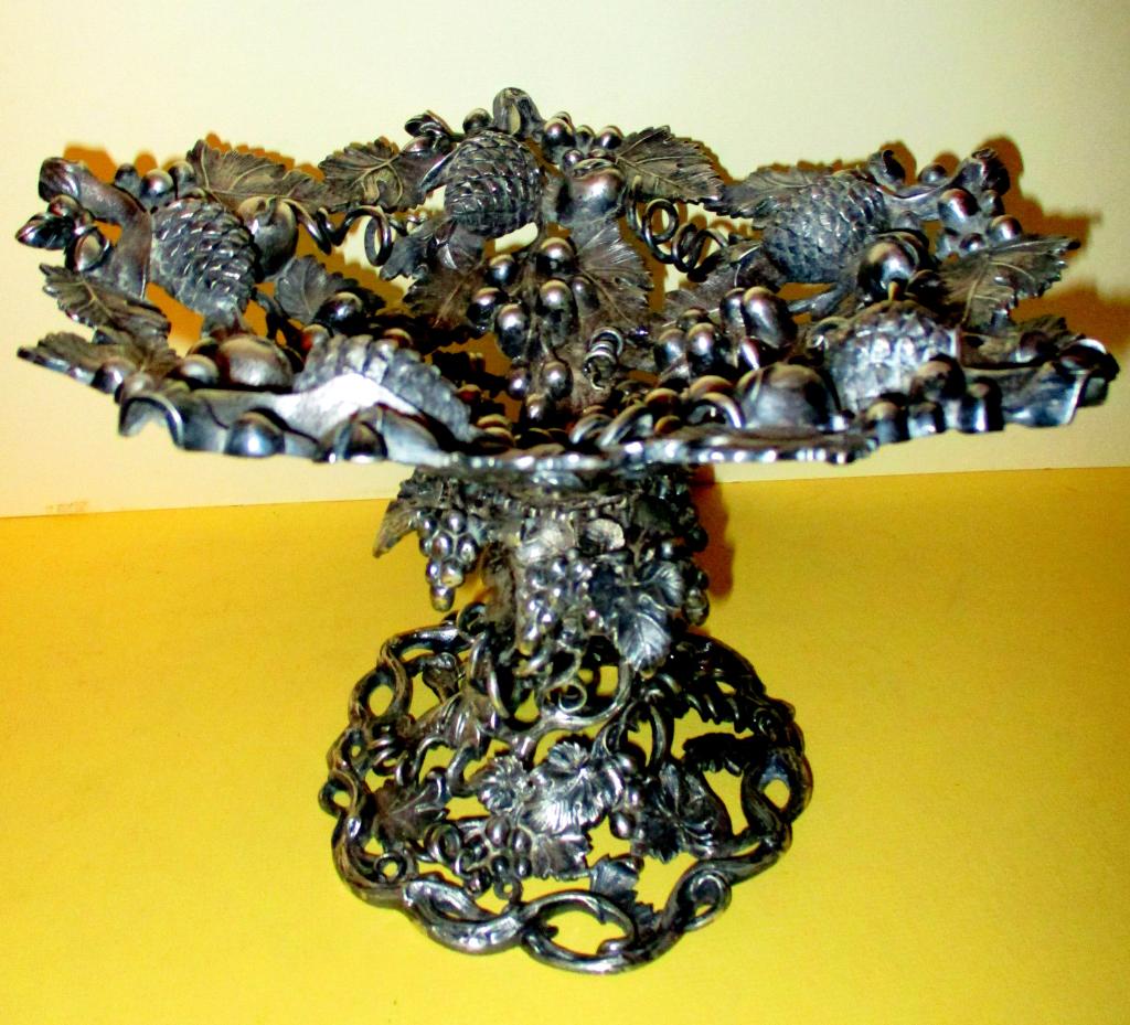 Silver Plated Bronze 19th C. Tazza (1 of 4)