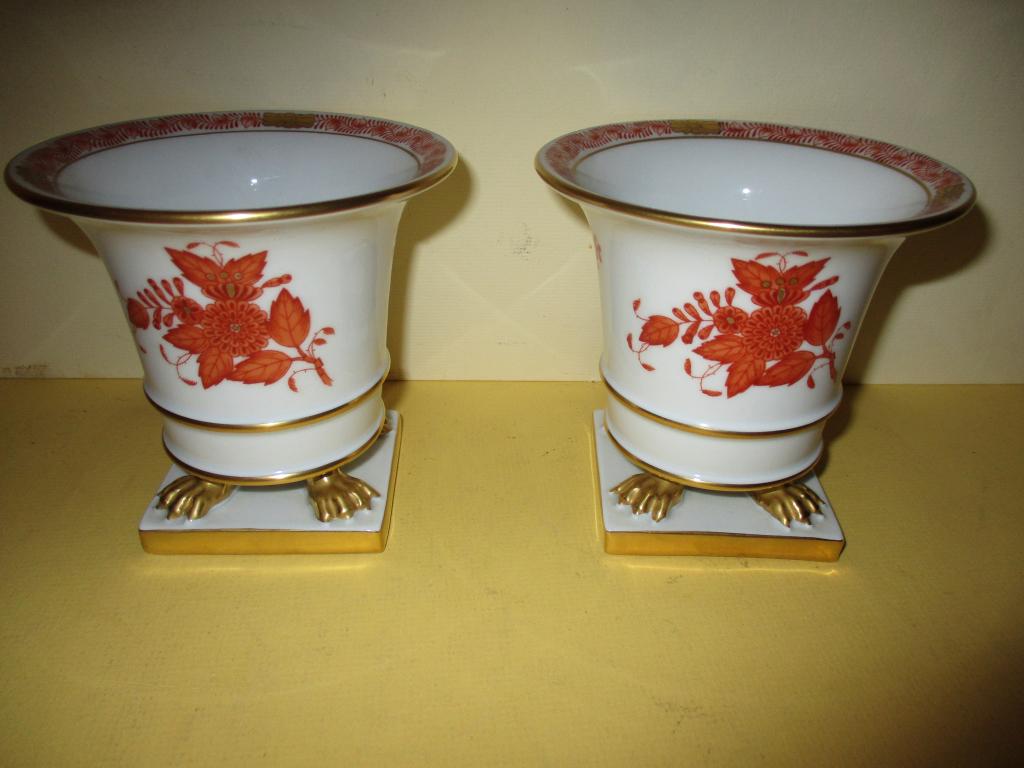Pair of Herend Porcelain Vases (1 of 1)