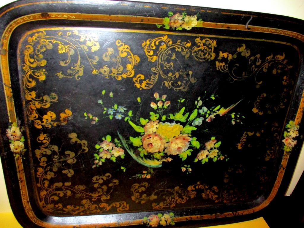 19th Century Hand Painted Tole Tray (1 of 2)