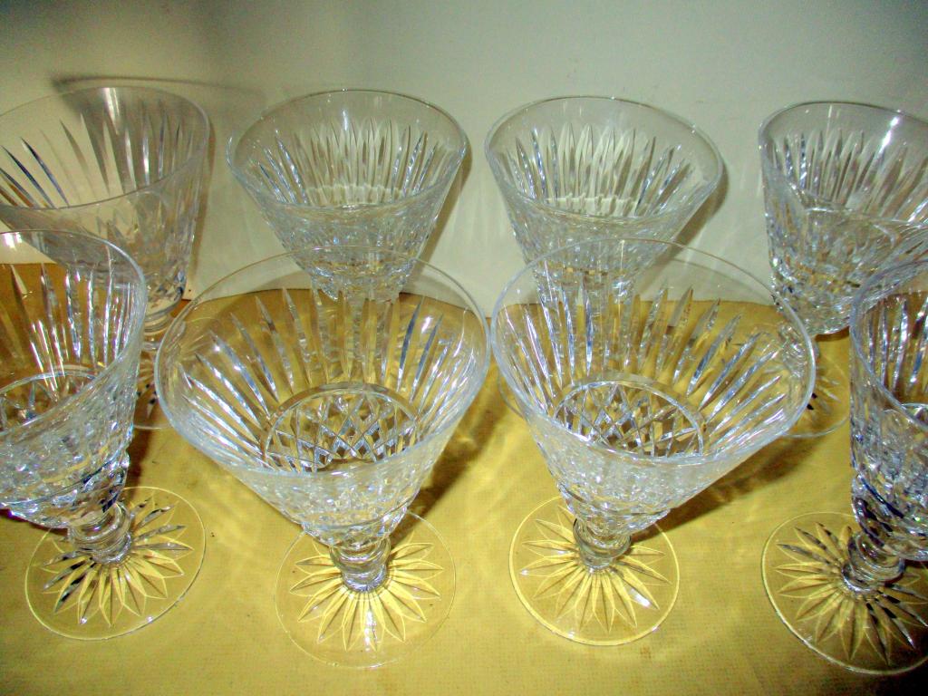 Set of Eight Waterford Goblets Traymore Pattern (1 of 3)