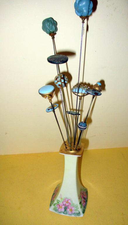 Lot of Victorian Hat Pins & Holder (1 of 4)
