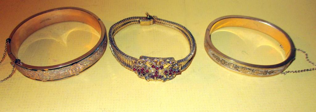 Three Victorian Gold Filled Bracelets (1 of 4)