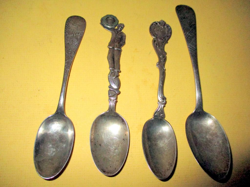 Four Sterling Misc. Teaspoons (1 of 2)