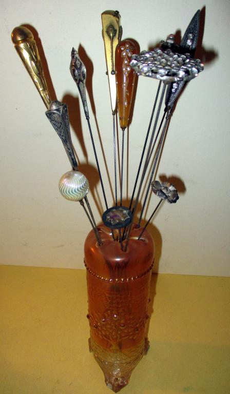 Lot of Vintage Hat Pins and Holder (1 of 3)