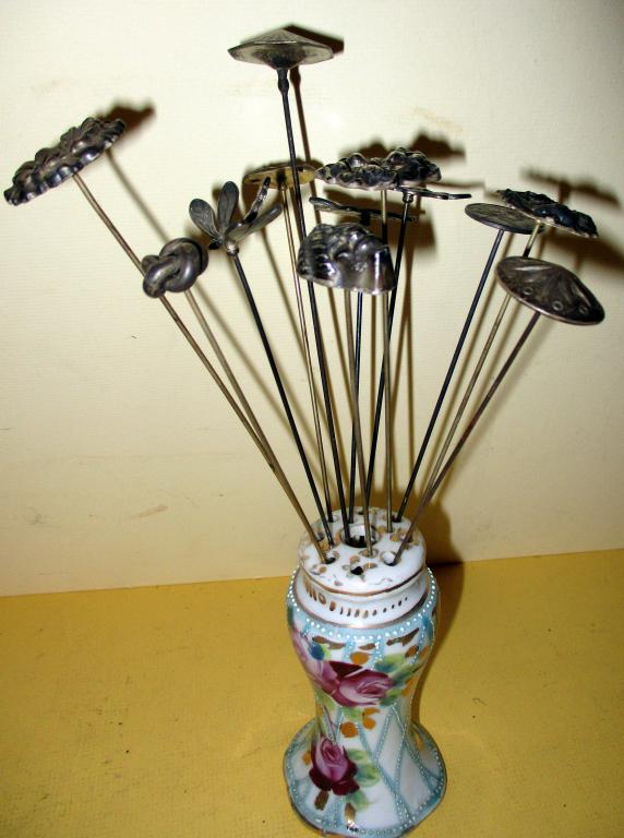 Misc. Lot of Vintage Sterling etc Hat Pins (1 of 3)