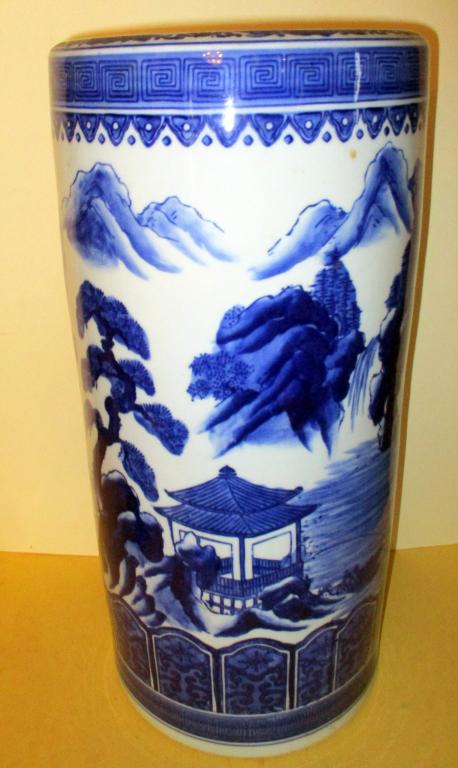 Porcelain Oriental Umbrella Holder (1 of 2)