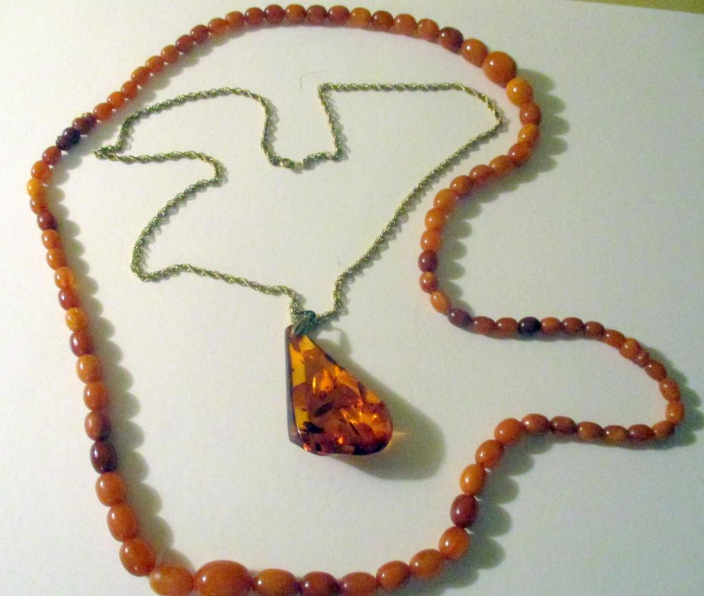Two Pieces of Amber Jewelry (1 of 2)