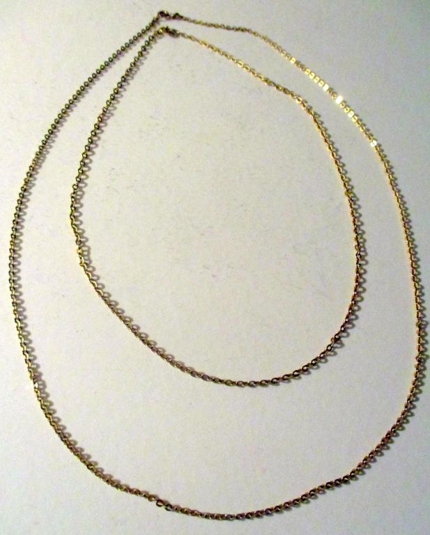 Two 14K Gold Link Neck Chains (1 of 1)
